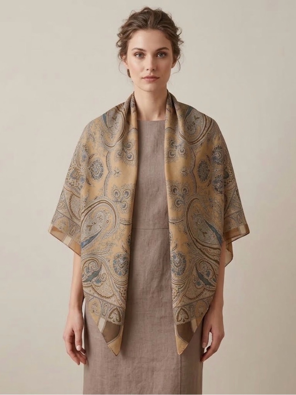 Ann Taylor Paisley Print Shawl Scarf